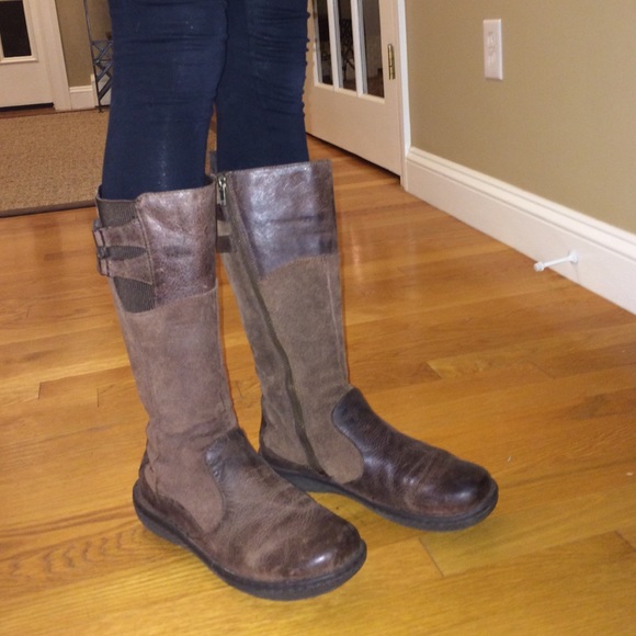 brown leather boots