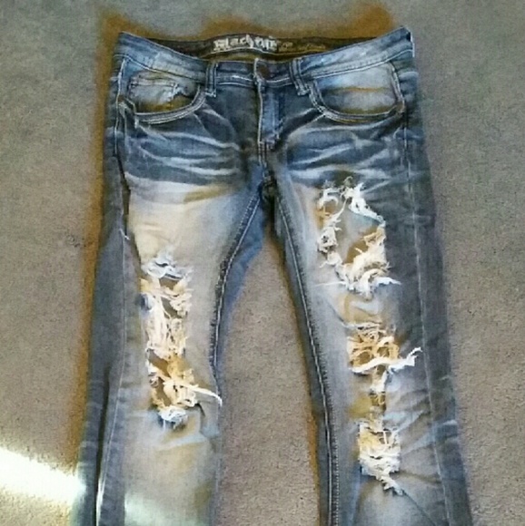Machine Jeans skinny & super distressed
