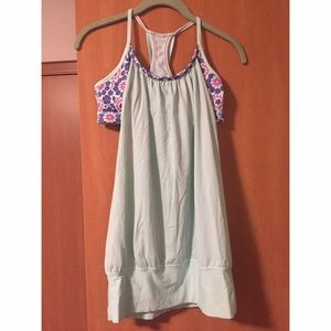 lululemon no limits tank aqua twiggy size 4