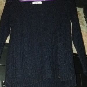 navy blue hole sweater