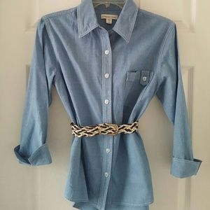 Cold water creek chambray Jean shirt