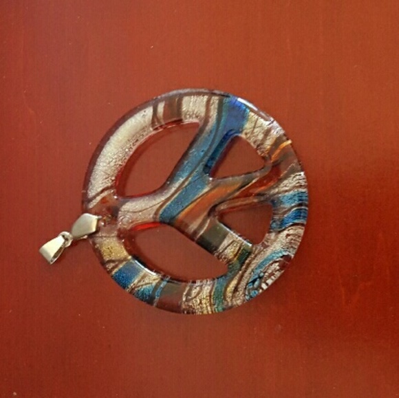 Peace sign necklace pendant