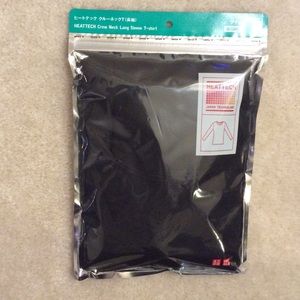 New UNIQLO HEATTECH crew neck long T-shirts