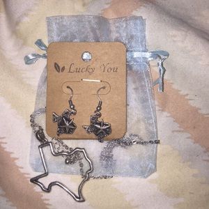 Texas Pendant and Earring Set