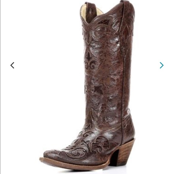 Corral Chocolate inlay vintage boots