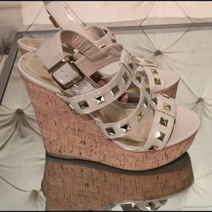 "Panya" by Call it Spring, Ivory & Gold Wedge