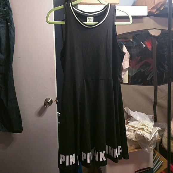 Victoria's Secret Pink Black Cheerleader Dress New