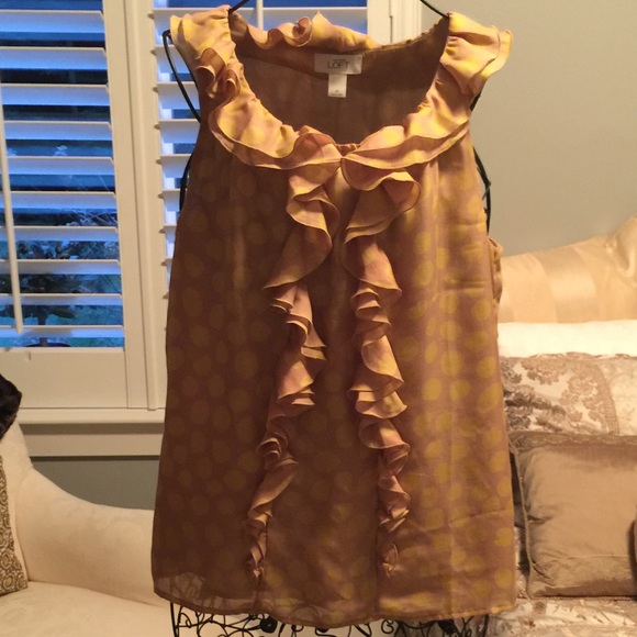 LOFT Sleeveless Ruffle Dress Top