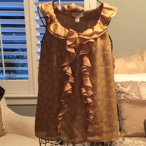 LOFT Sleeveless Ruffle Dress Top