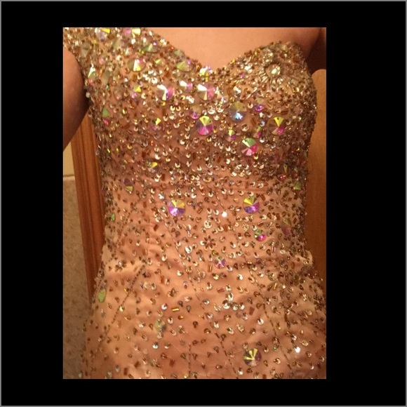 Champagne homecoming dress
