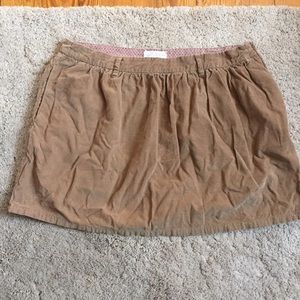 Brown Corduroy Mini Skirt