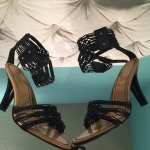 "Lea" Colin Stuart, Ankle Strap Black Heel