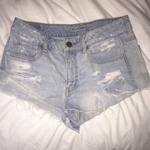 american eagle high rise short shorts