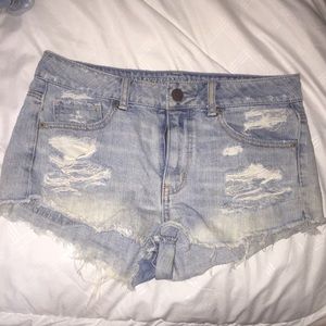 american eagle high rise short shorts