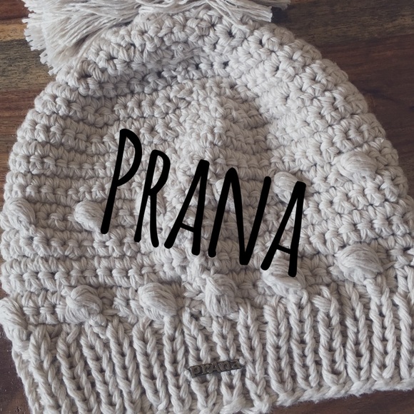 prAna Light Taupe Colored Slouchy Beanie