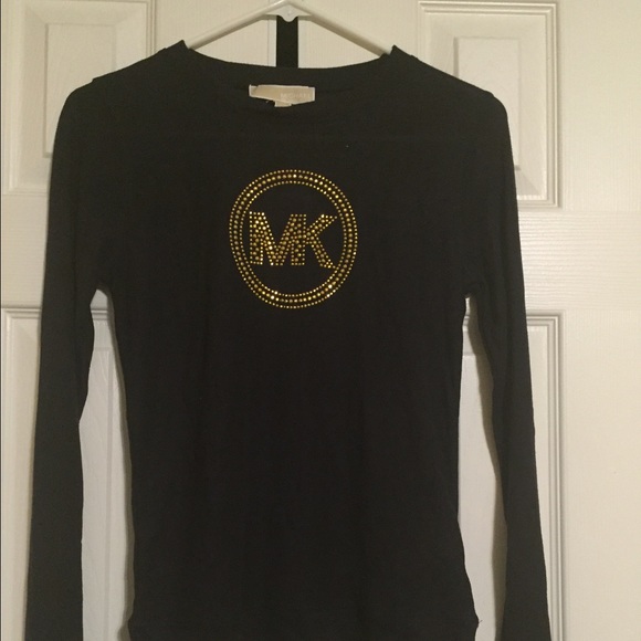 Michael Kors long sleeve tee with gold circle logo
