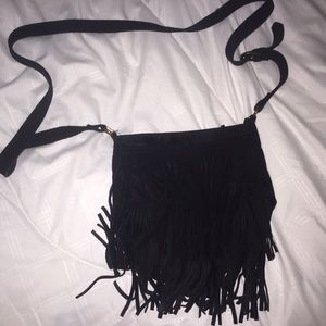 suede fringe crossbody