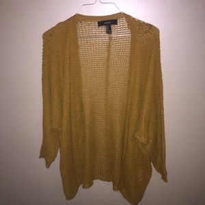 mustard yellow cardigan
