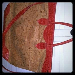 Authentic Nancy Gonzalez croc/ cork handbag