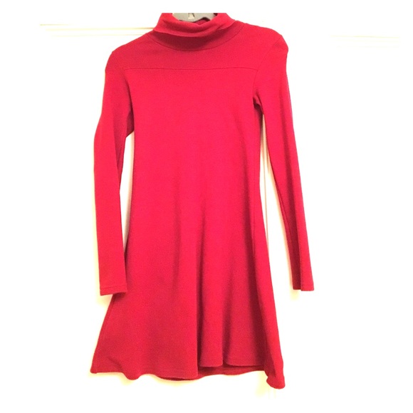 American Apparel red turtleneck dress