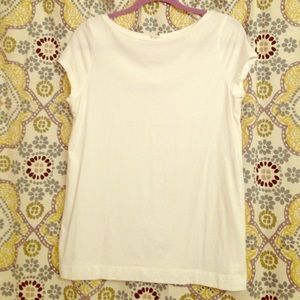 LIKE NEW white zipper back t-shirt