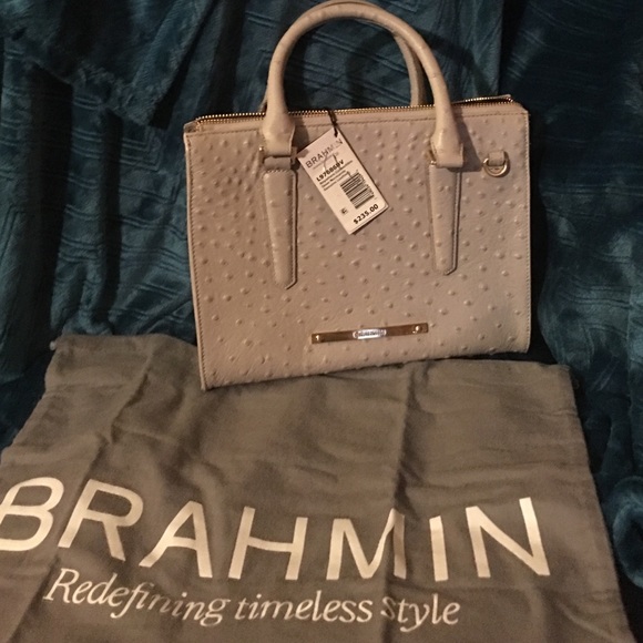 Brahmin Convertible Dove Normandy Leather