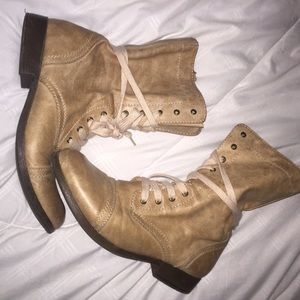 tan combat boots