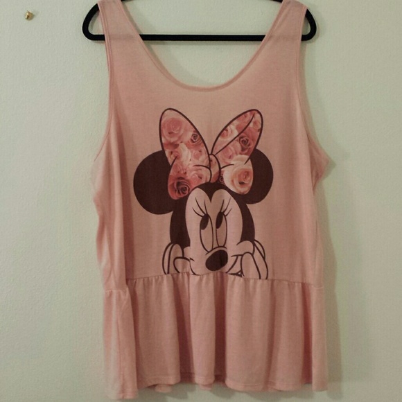 Disney Boutique floral Minnie mouse open back tank