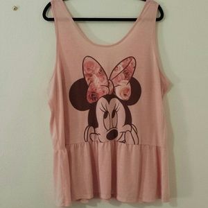 Disney Boutique floral Minnie mouse open back tank