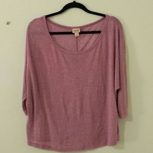 Purple coped yoga top