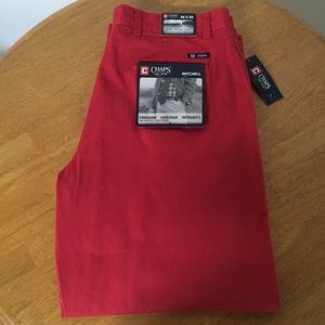 Men's Red Chaps Relaxed Fit 36x30 Flat Front Pant