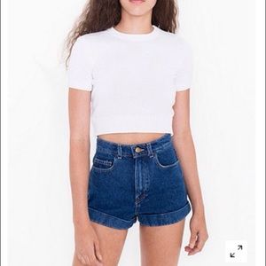 AA dark wash shorts