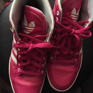 Pink Adidas sneakers