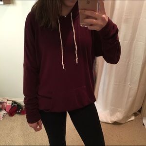 Maroon Brandy Melville hoodie