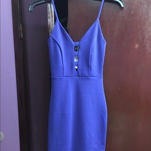 Blue midi dress with straps