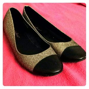Glitter Gold Flats