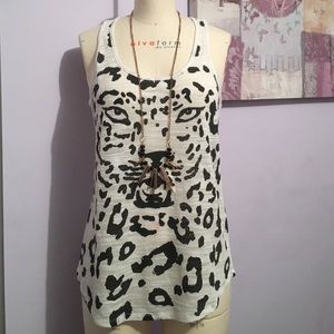 Juniors razor back tank top