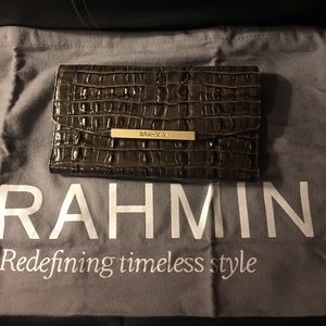 Brahmin Checkbook wallet Nutmeg