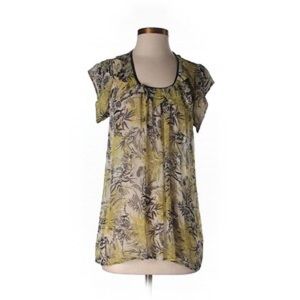 Plenty by Tracy Reece silk floral sheer blouse