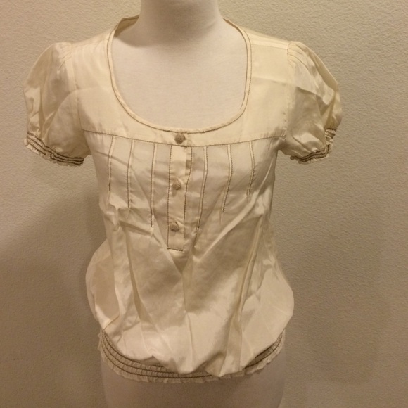 Sanctuary clothing - silk blend smocked top - Picture 2 of 4