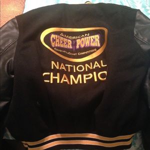 Cheer power letterman jacket