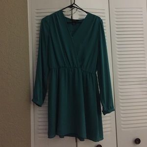 Emerald knee length dress