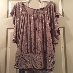 Gold-gunmetal leopard open back top