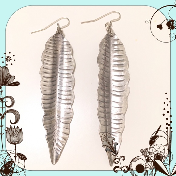 Heather Gardner Signature Silver Feather Earrings