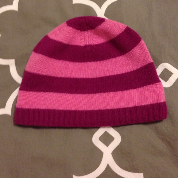 GAP Pink and fuchsia striped beanie