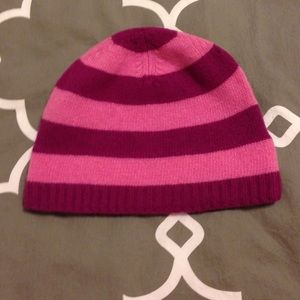 GAP Pink and fuchsia striped beanie