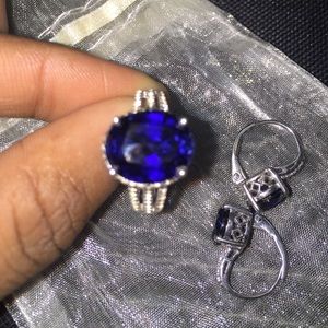 Sapphire Ring & Earring Set