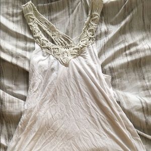 White braided tank top