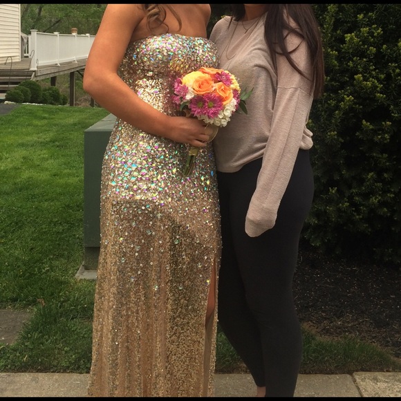 Gold Prom Dress - Picture 3 of 4