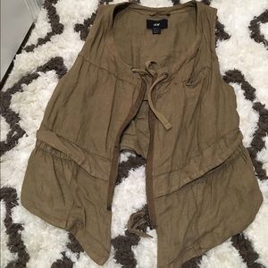 H&M Zip up greenish-brown vest
